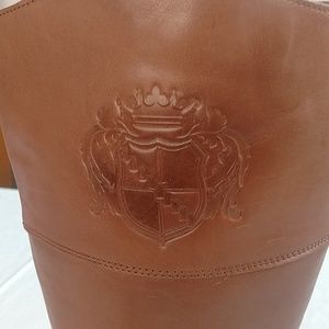 Franco Sarto leather zip boot US 11 1-2" heel